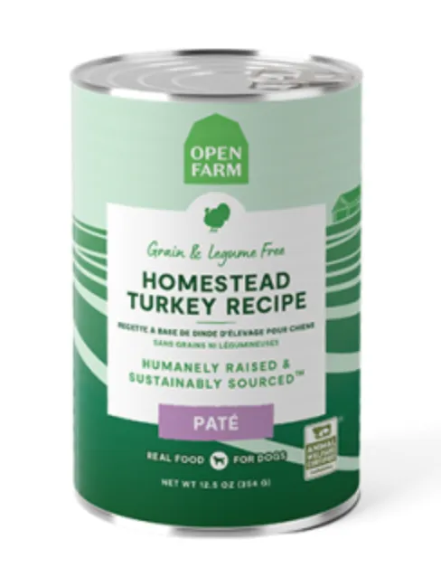 Open Farm Homestead Turkey Pate GF Canned Dog Food (12.5oz/354g)