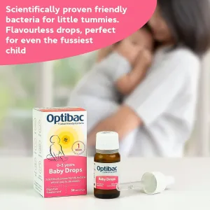 Optibac Probiotic Baby Drops: 30ml, 1B Bacterial Cultures, 30-Day Supply Junior