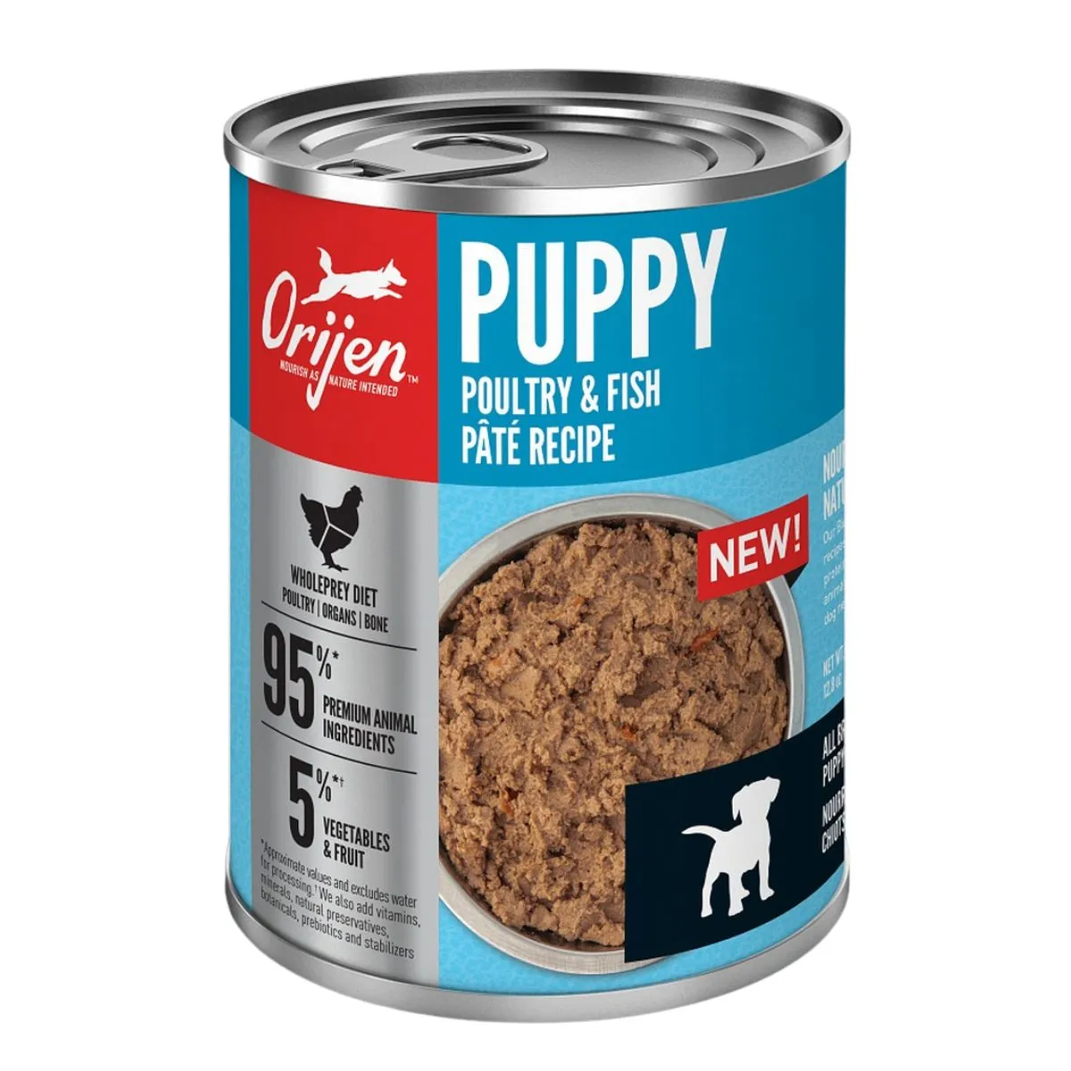 Orijen Grain Free Puppy Poultry & Fish Pate Wet Dog Food 12.5oz