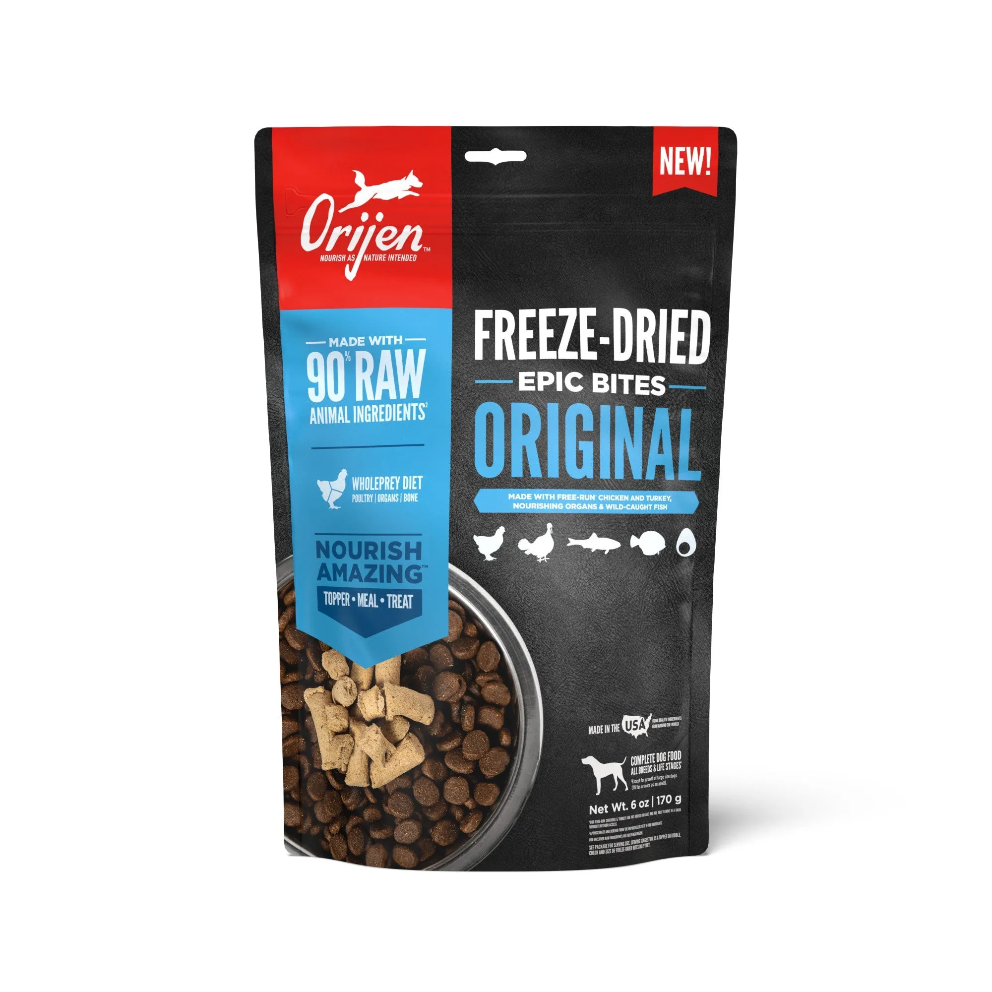 ORIJEN Original Grain-Free Freeze-Dried Dog Food 6oz