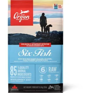 Orijen Six Fish Dry Dog Food Grain Free All Breeds & Life Stages 11.4kg