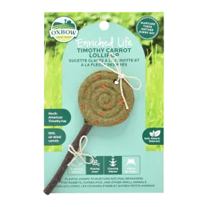 Oxbow Enriched Life Timothy Carrot Lollipop, Small Animal Chew