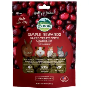 Oxbow Simple Rewards Cranberry Treats for Small Animals 3oz