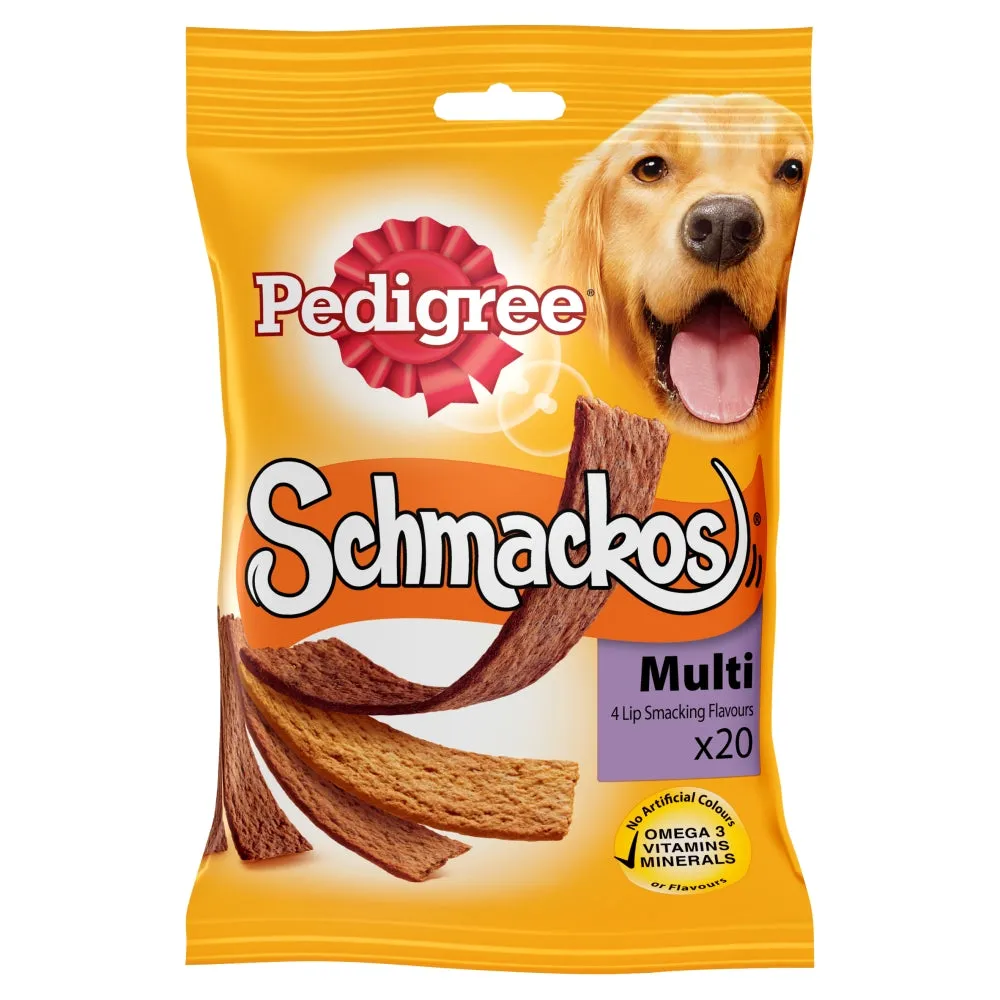 Pedigree Schmackos Dog Treats Multi Mix (Meat Variety) 20 Stick 144g