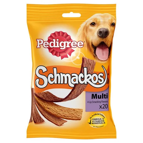 Pedigree Schmackos Dog Treats Multi Mix (Meat Variety) 20 Stick 144g