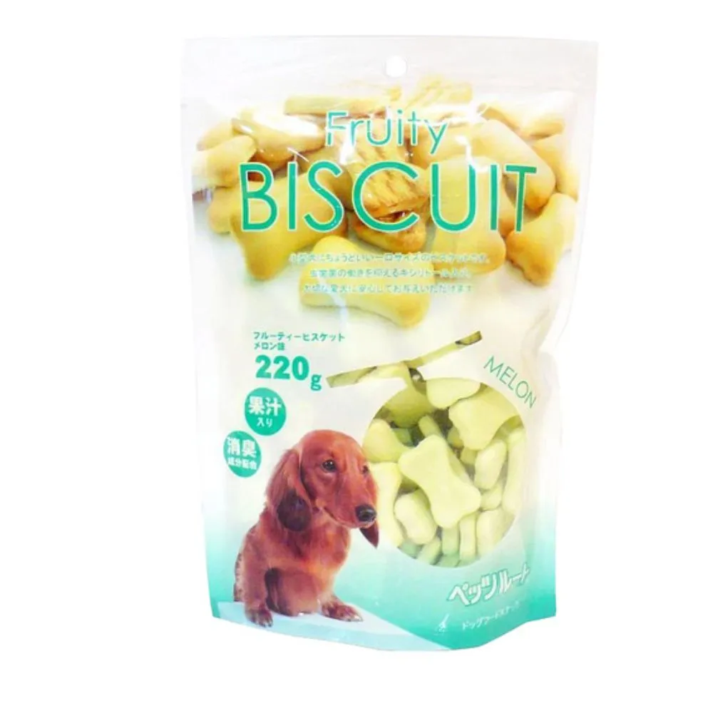 Petz Route Dog Fruity Biscuits Melon Flavour 220g