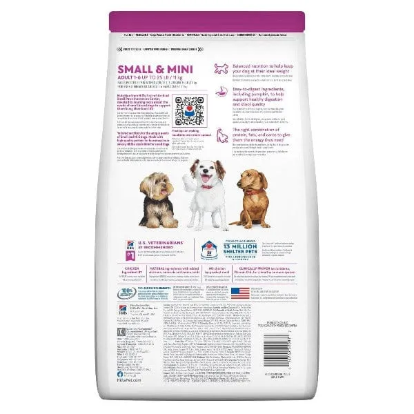 Science Diet Adult Small & Mini Chicken & Brown Rice Recipe Dry Dog Food, 4.5lb