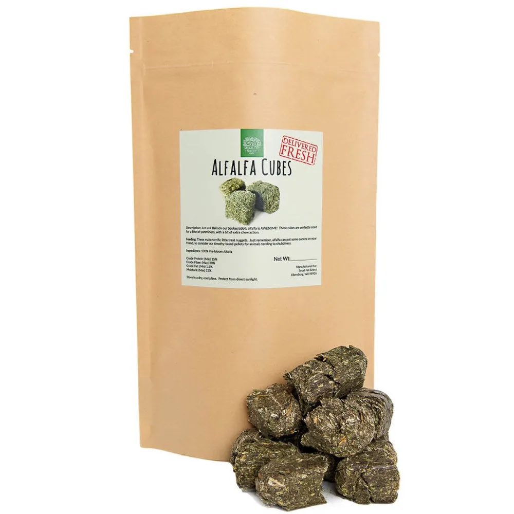 Small Pet Select Alfalfa Hay Cubes Small Animal Treats 1lb