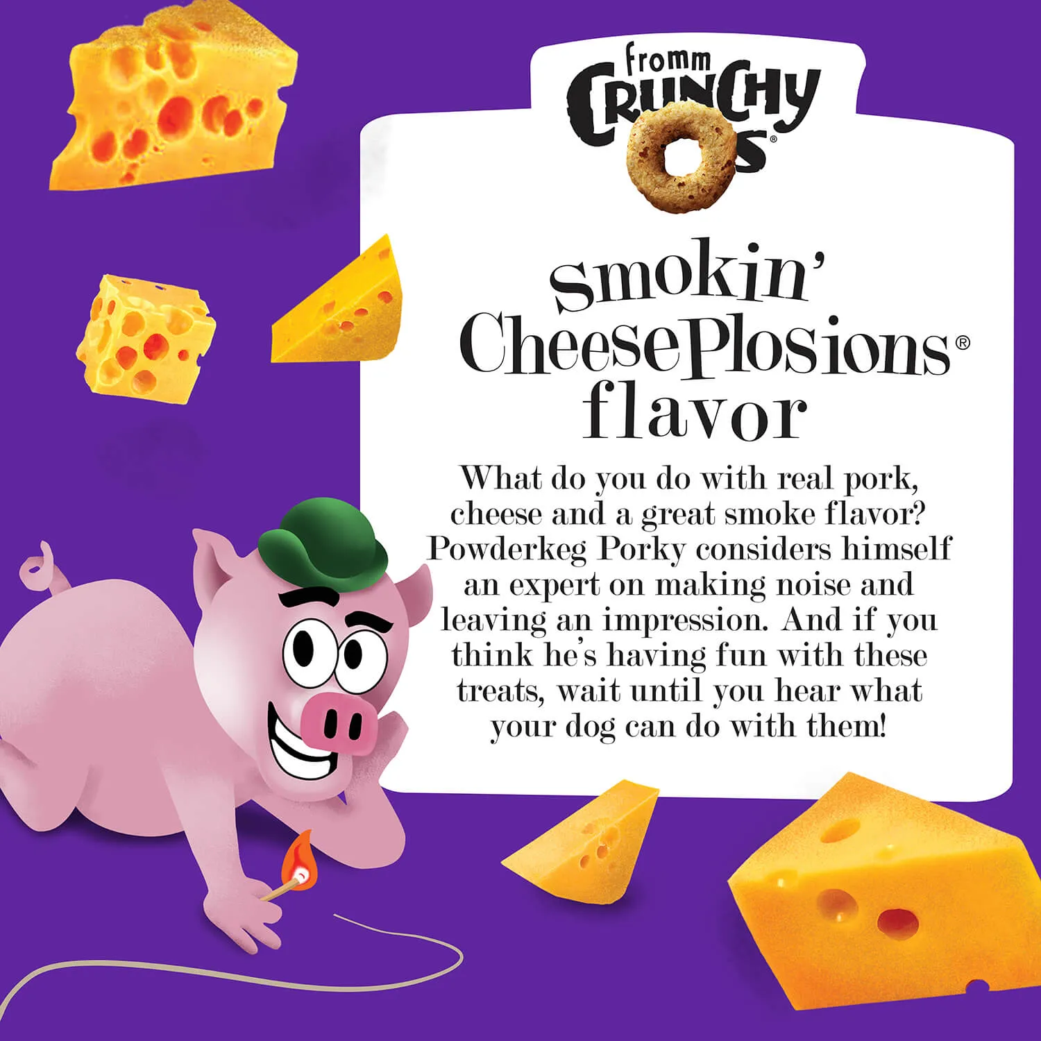 Smokin' Cheeseplosions Crunchy Os Dog Treats from Fromm