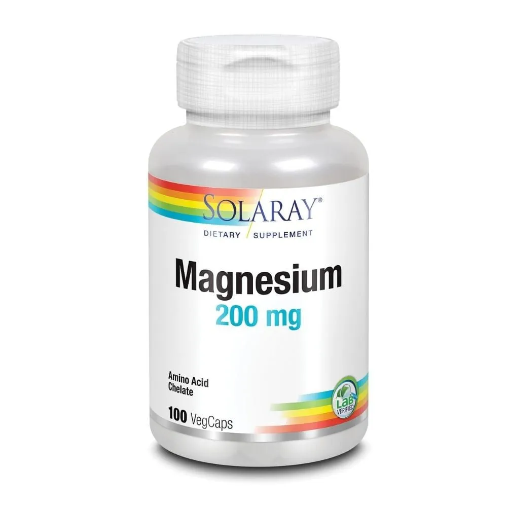 Solaray Magnesium AAC 200mg 100 Caps