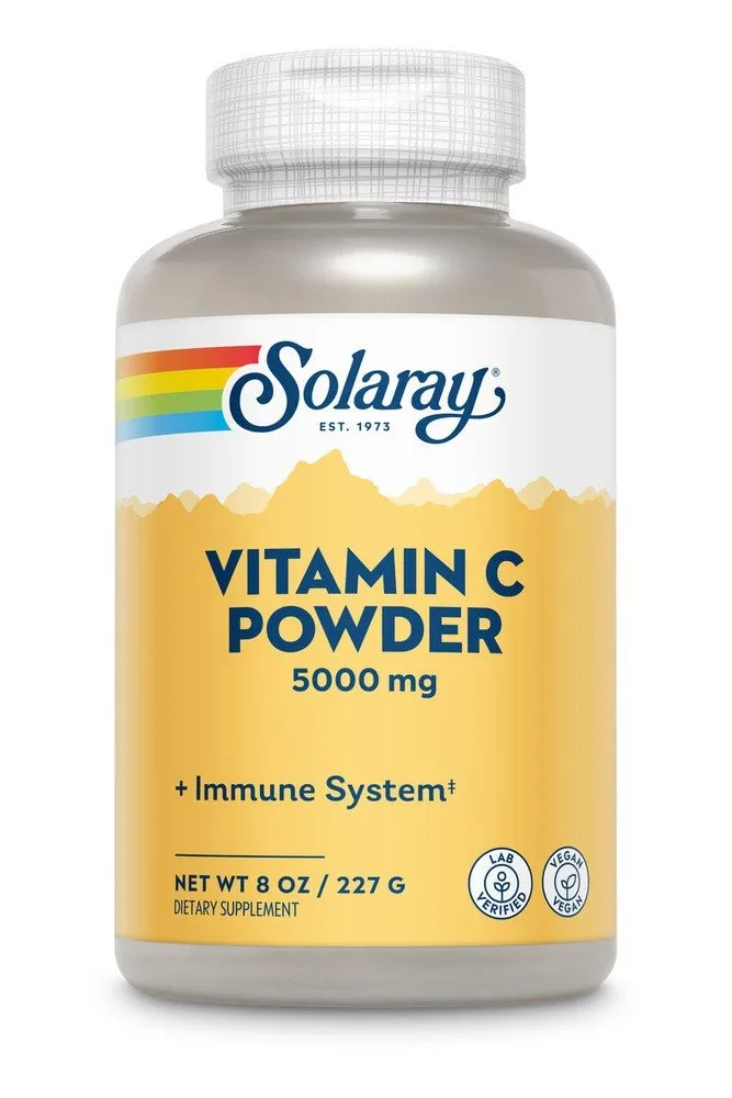 Solaray Vitamin C Powder 5000mg 8 oz Powder