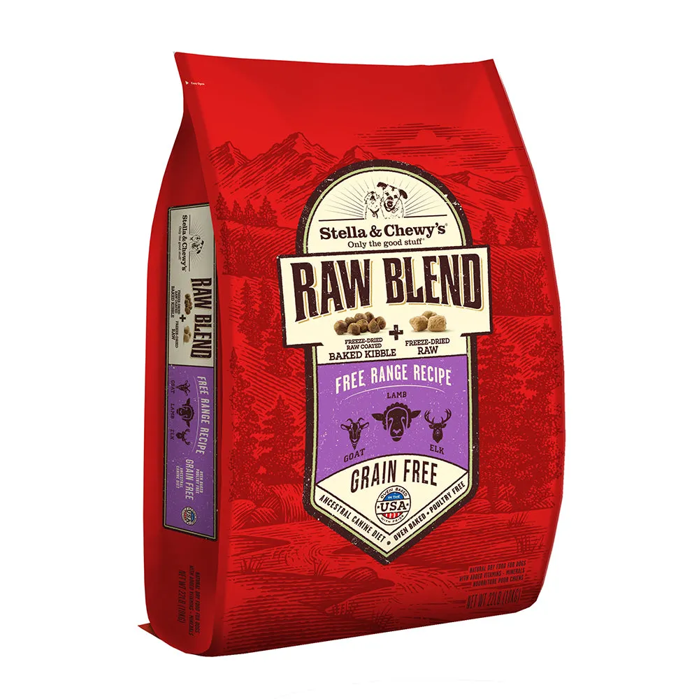 Stella & Chewy's Dog Raw Blend - Free Range Recipe Goat, Lamb & Elk 22lb