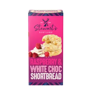 Stewarts 160g Rasberry & White Choclate Shortbreads