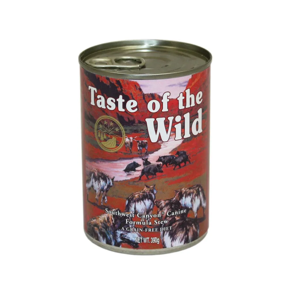 Taste of the Wild Southwest Canyon Canine Canned Wet Dog Food in Gravy 12 x 390g