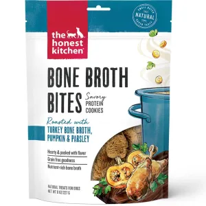 The Honest Kitchen Bone Broth Bites Turkey Bone Broth, Pumpkin & Parsley Grain-Free Dog Treats 8oz