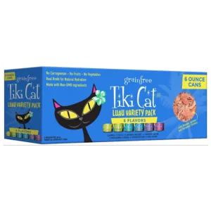 Tiki Cat Luau Cat Food Cans 6 oz 8 count, Variety Pack