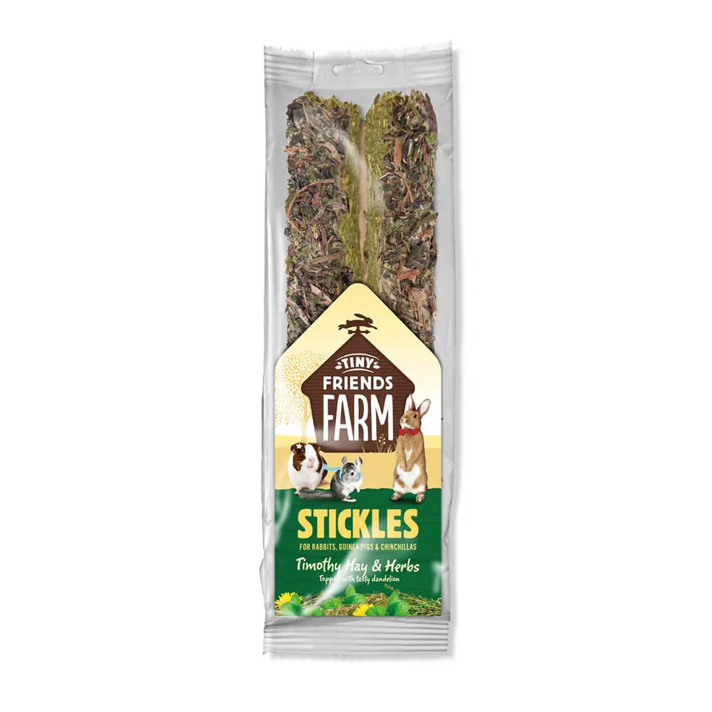 Tiny Friends Farm Stickles Timothy Hay & Herbs 100g