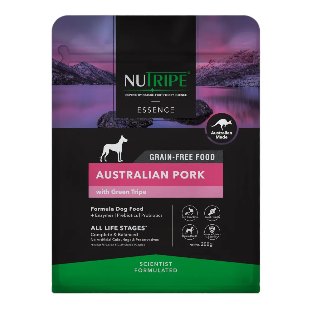 'TRIAL SPECIAL 15% OFF': Nutripe Essence Australian Grain-Free Dry DOG Food 200g