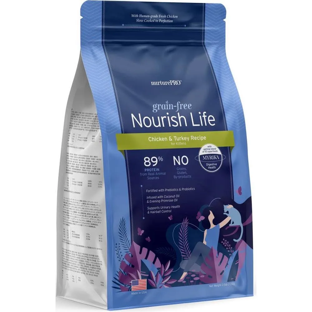 'TRIAL SPECIAL UP TO $5 OFF': Nurture Pro Nourish Life Grain-Free Dry Cat Food 0.5lb