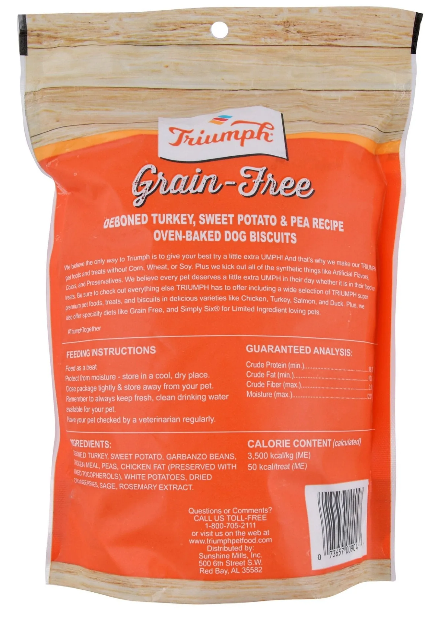 Triumph Grain-Free Turkey, Sweet Potato & Pea Biscuits