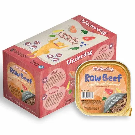 Underdog Raw Beef Complete & Balanced Frozen Dog Food (150g)