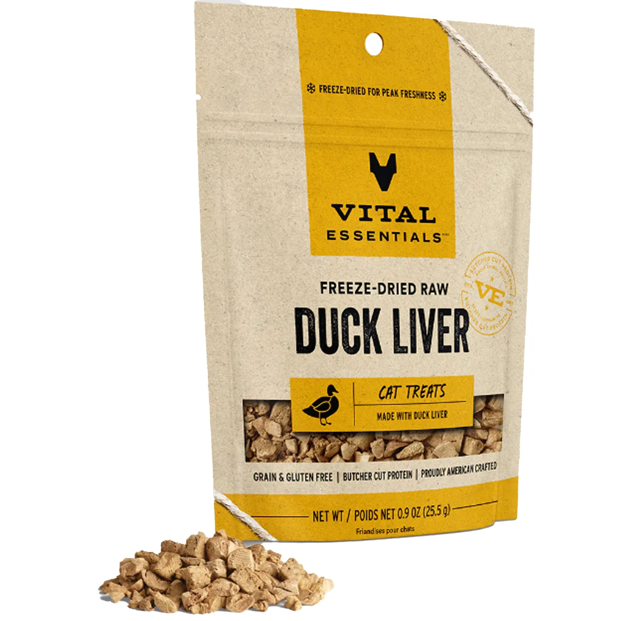 Vital Essentials Freeze-Dried Treat Cat Duck Liver 0.9 oz