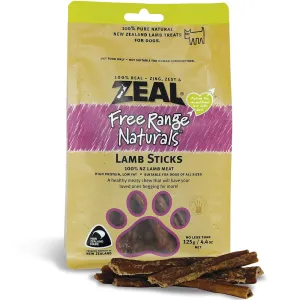 Zeal Free Range Naturals Lamb Sticks 125g