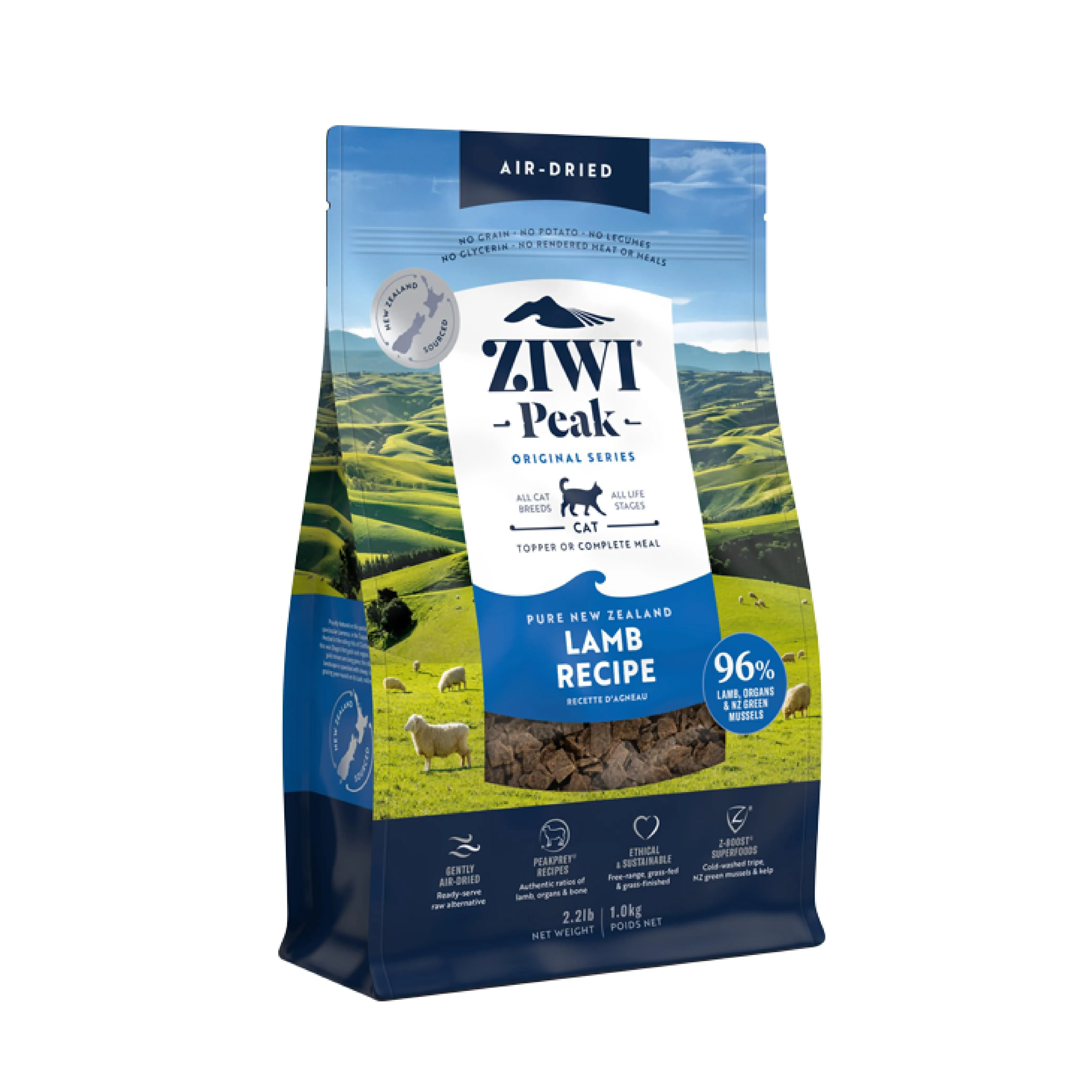 ZIWI Peak Air Dried Lamb Recipe Cat Food 1kg